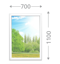 Пластиковое окно 700х1100 мм